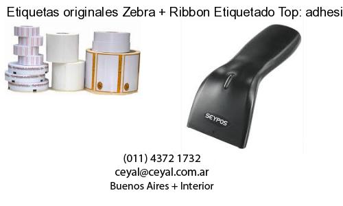 Etiquetas originales Zebra   Ribbon Etiquetado Top: adhesivo   ribbo