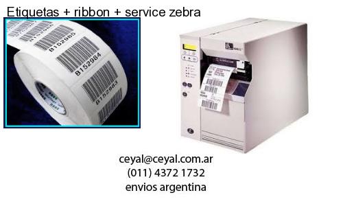 Etiquetas ribbon service zebra