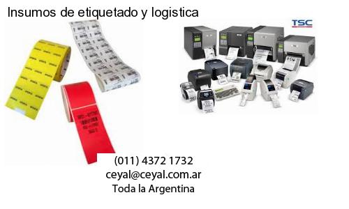 Insumos de etiquetado y logistica