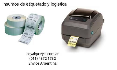 Insumos de etiquetado y logistica