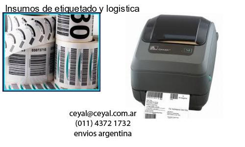 Insumos de etiquetado y logistica