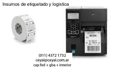 Insumos de etiquetado y logistica
