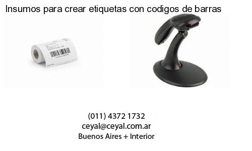 Insumos para crear etiquetas con codigos de barras