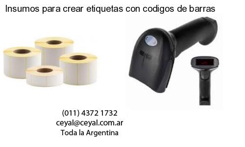 Insumos para crear etiquetas con codigos de barras