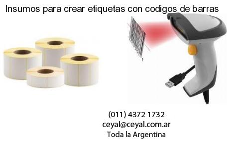 Insumos para crear etiquetas con codigos de barras