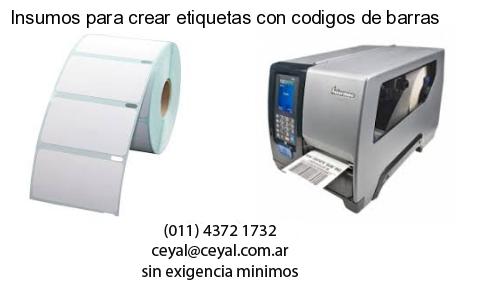 Insumos para crear etiquetas con codigos de barras