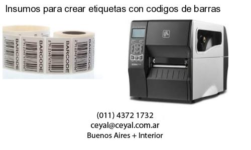 Insumos para crear etiquetas con codigos de barras
