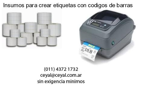 Insumos para crear etiquetas con codigos de barras