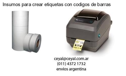 Insumos para crear etiquetas con codigos de barras