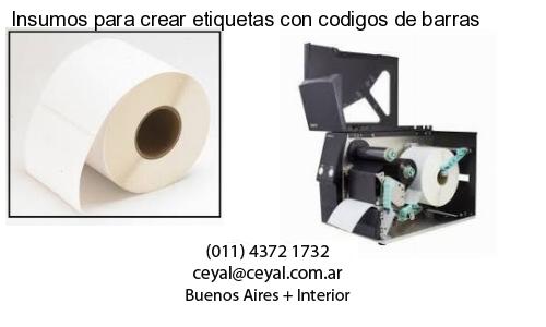 Insumos para crear etiquetas con codigos de barras