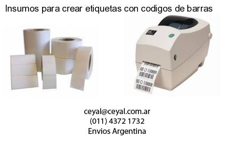 Insumos para crear etiquetas con codigos de barras