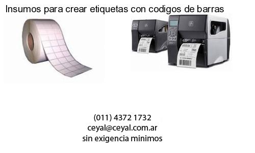 Insumos para crear etiquetas con codigos de barras