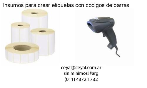 Insumos para crear etiquetas con codigos de barras