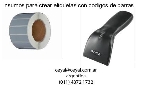 Insumos para crear etiquetas con codigos de barras