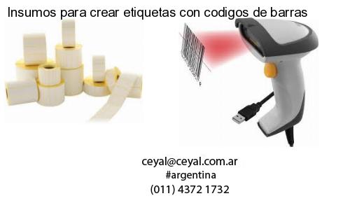 Insumos para crear etiquetas con codigos de barras