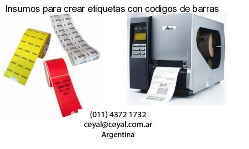 Insumos para crear etiquetas con codigos de barras