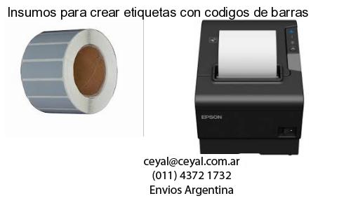 Insumos para crear etiquetas con codigos de barras