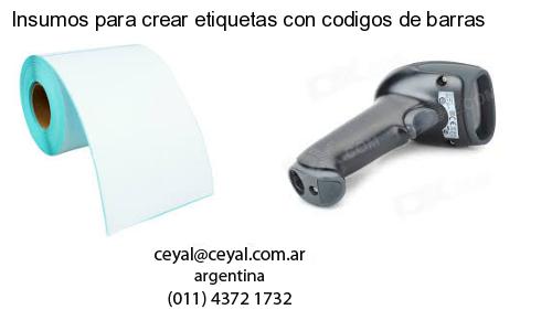 Insumos para crear etiquetas con codigos de barras