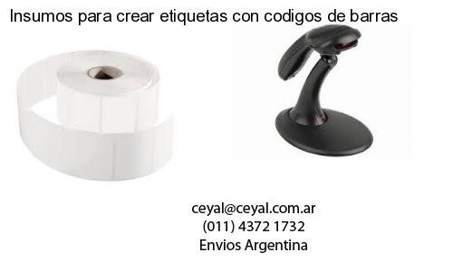 Insumos para crear etiquetas con codigos de barras