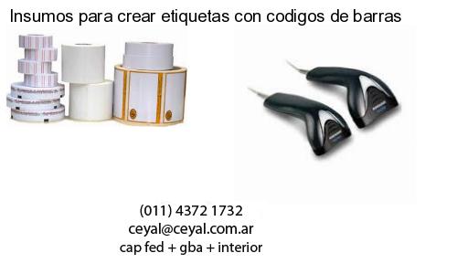 Insumos para crear etiquetas con codigos de barras