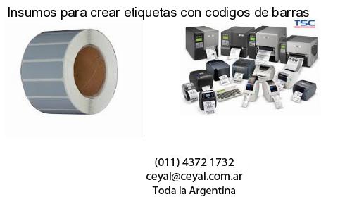 Insumos para crear etiquetas con codigos de barras