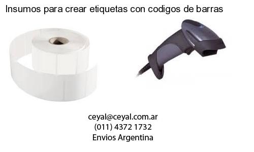 Insumos para crear etiquetas con codigos de barras