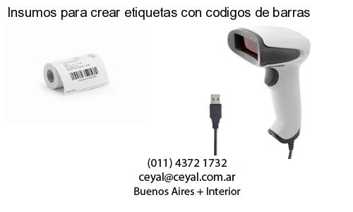 Insumos para crear etiquetas con codigos de barras