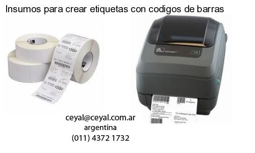 Insumos para crear etiquetas con codigos de barras