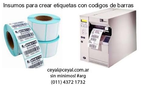 Insumos para crear etiquetas con codigos de barras