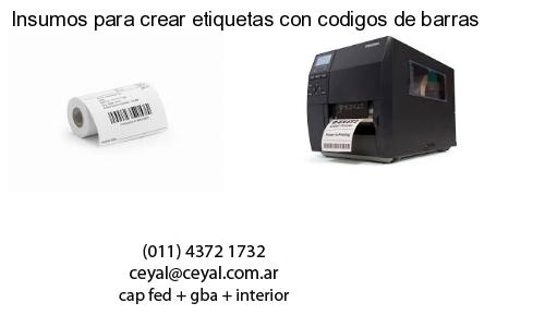 Insumos para crear etiquetas con codigos de barras