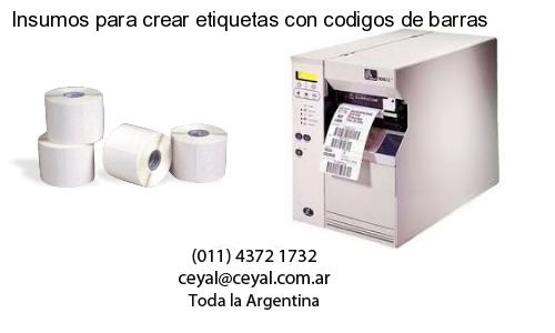 Insumos para crear etiquetas con codigos de barras