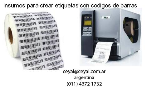 Insumos para crear etiquetas con codigos de barras
