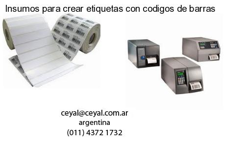 Insumos para crear etiquetas con codigos de barras