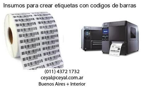 Insumos para crear etiquetas con codigos de barras