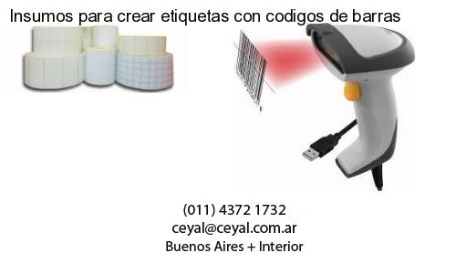 Insumos para crear etiquetas con codigos de barras