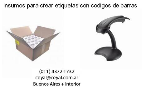 Insumos para crear etiquetas con codigos de barras