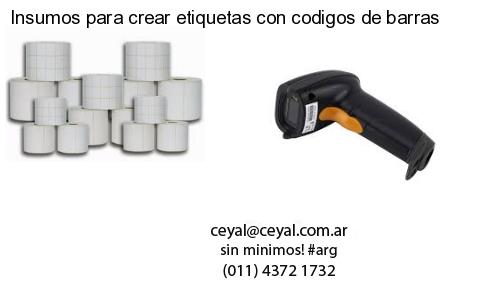 Insumos para crear etiquetas con codigos de barras