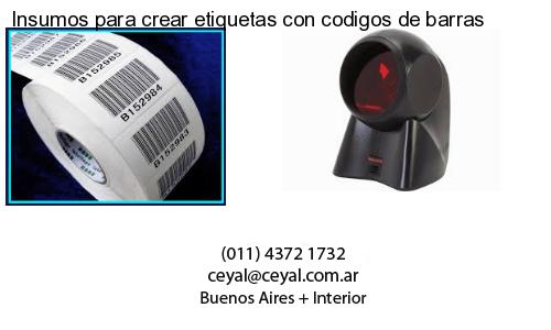 Insumos para crear etiquetas con codigos de barras