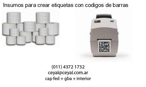 Insumos para crear etiquetas con codigos de barras