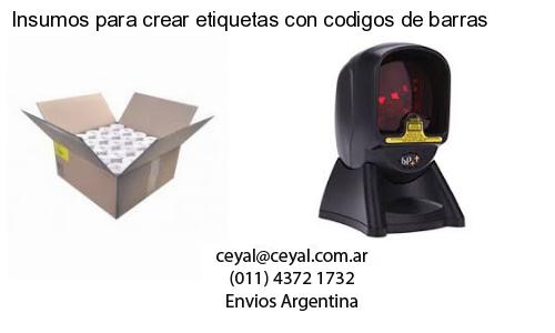 Insumos para crear etiquetas con codigos de barras
