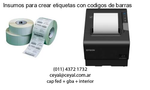 Insumos para crear etiquetas con codigos de barras