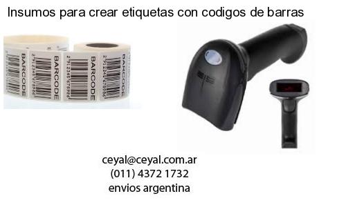 Insumos para crear etiquetas con codigos de barras