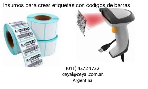 Insumos para crear etiquetas con codigos de barras