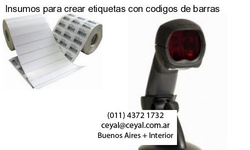 Insumos para crear etiquetas con codigos de barras