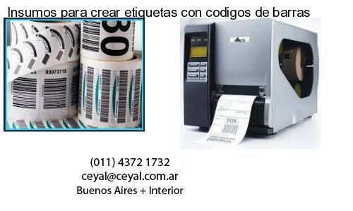 Insumos para crear etiquetas con codigos de barras