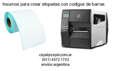 Insumos para crear etiquetas con codigos de barras