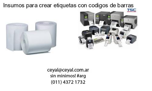 Insumos para crear etiquetas con codigos de barras