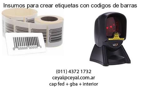 Insumos para crear etiquetas con codigos de barras