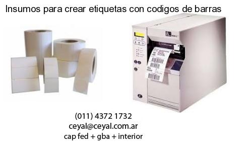 Insumos para crear etiquetas con codigos de barras
