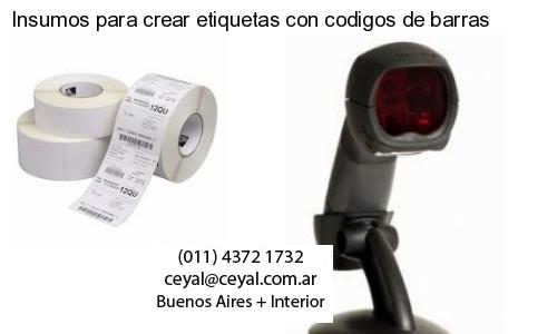 Insumos para crear etiquetas con codigos de barras